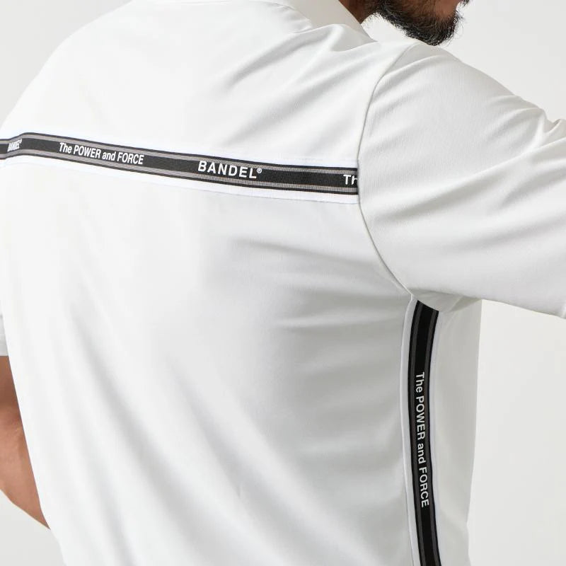 BANDEL GOLF バンデルゴルフ コンセプトノーツテーピングポロシャツ WHITE