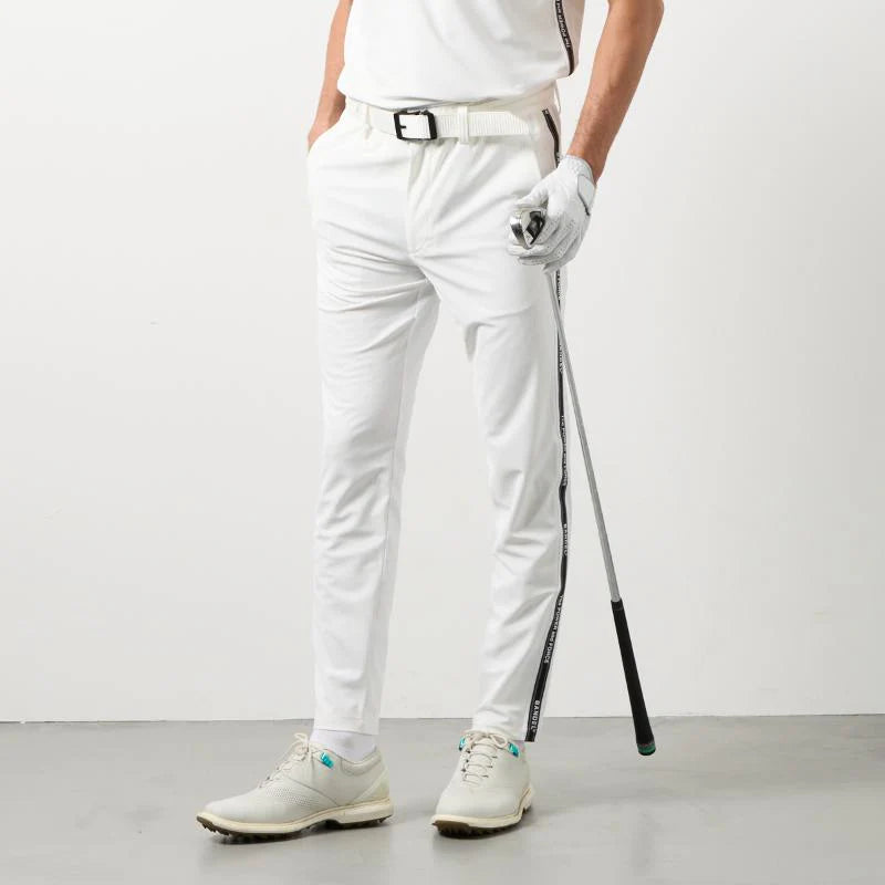 BANDEL GOLF コンセプトノーツテーピングテーパードパンツ WHITE