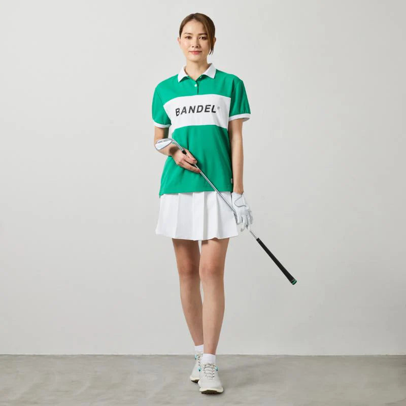 BANDEL GOLF WOMENS BICOLOR PATERN S/S LOOSE POLO SHIRTS