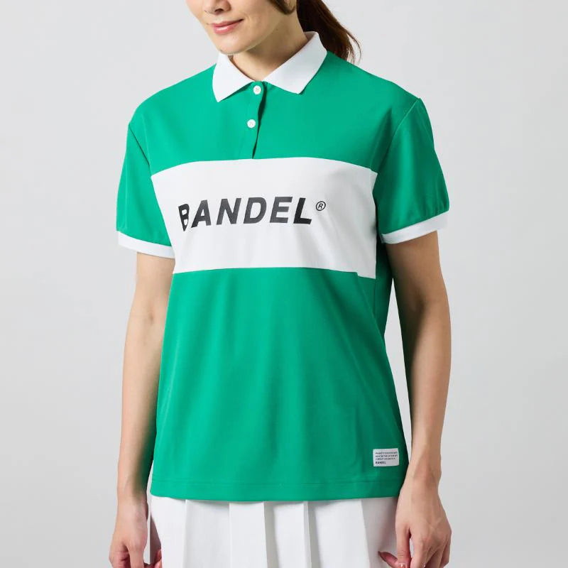 BANDEL GOLF WOMENS BICOLOR PATERN S/S LOOSE POLO SHIRTS
