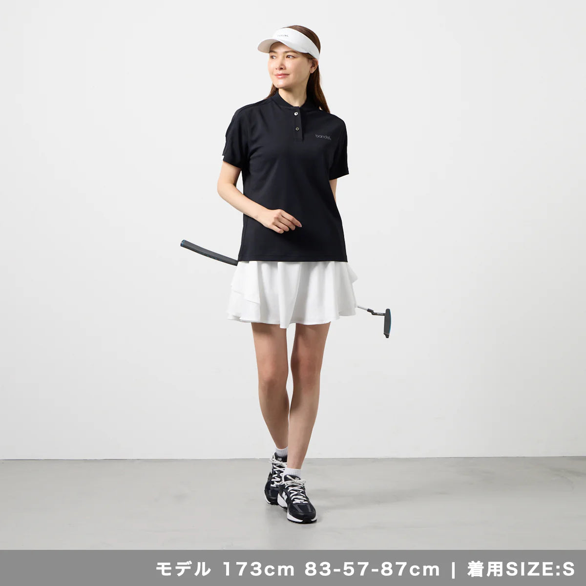 BANDEL GOLF ウィメンズ ダブルフェイスドレープスカート WHITE