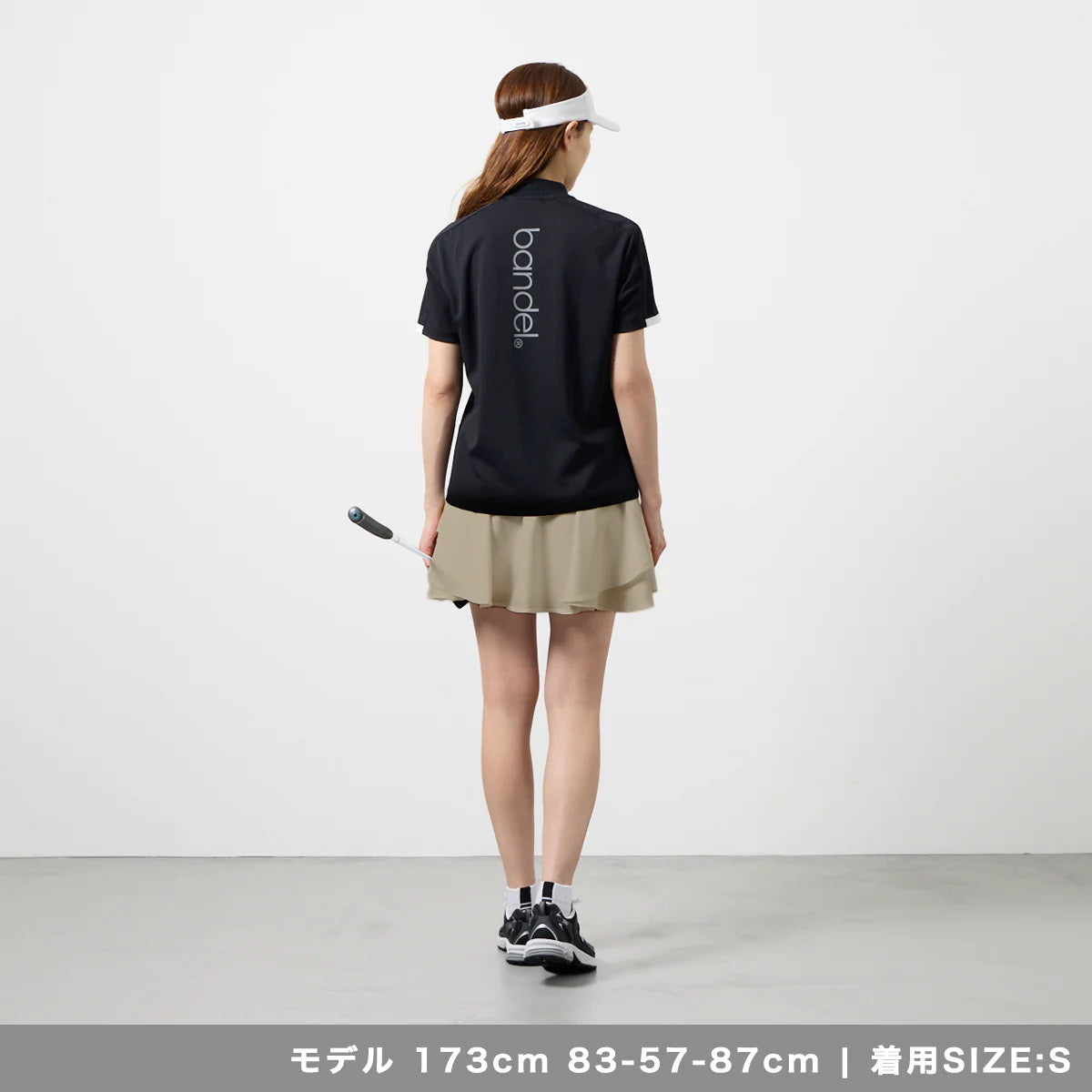 BANDEL GOLF ウィメンズ ダブルフェイスドレープスカート SAND KHAKI