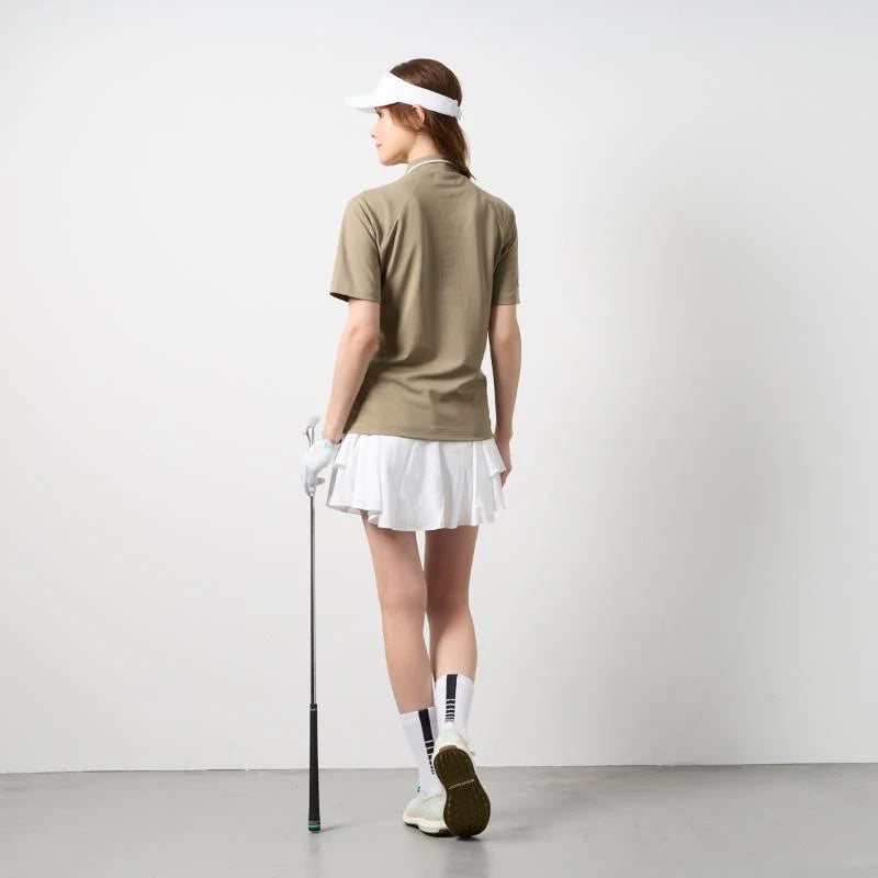 BANDEL GOLF ウィメンズ ヒートパンチングモックネック サンドカーキ