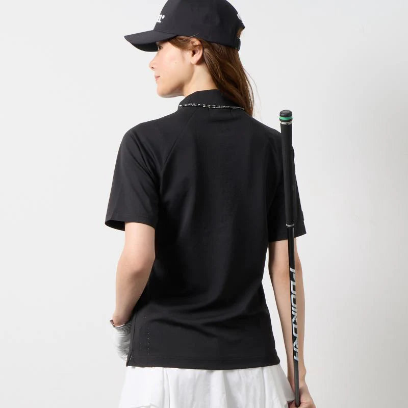 BANDEL GOLF ウィメンズ ヒートパンチングモックネック ブラック