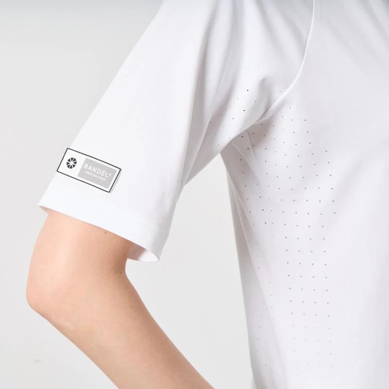 BANDEL GOLF ウィメンズ ヒートパンチングモックネック ホワイト