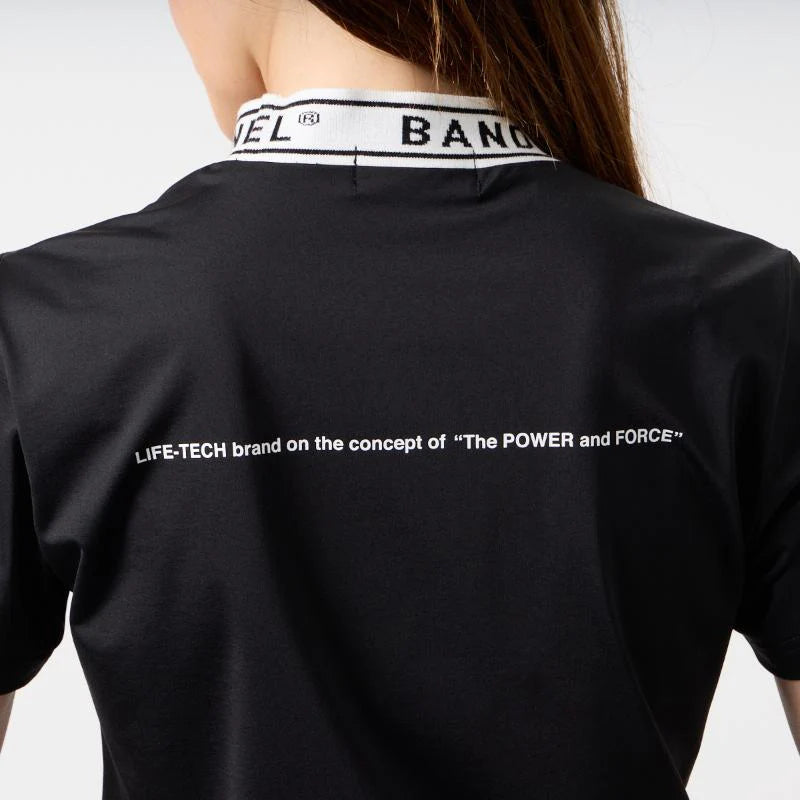 BANDEL GOLF ウィメンズ ジャガードモックネック BLACK