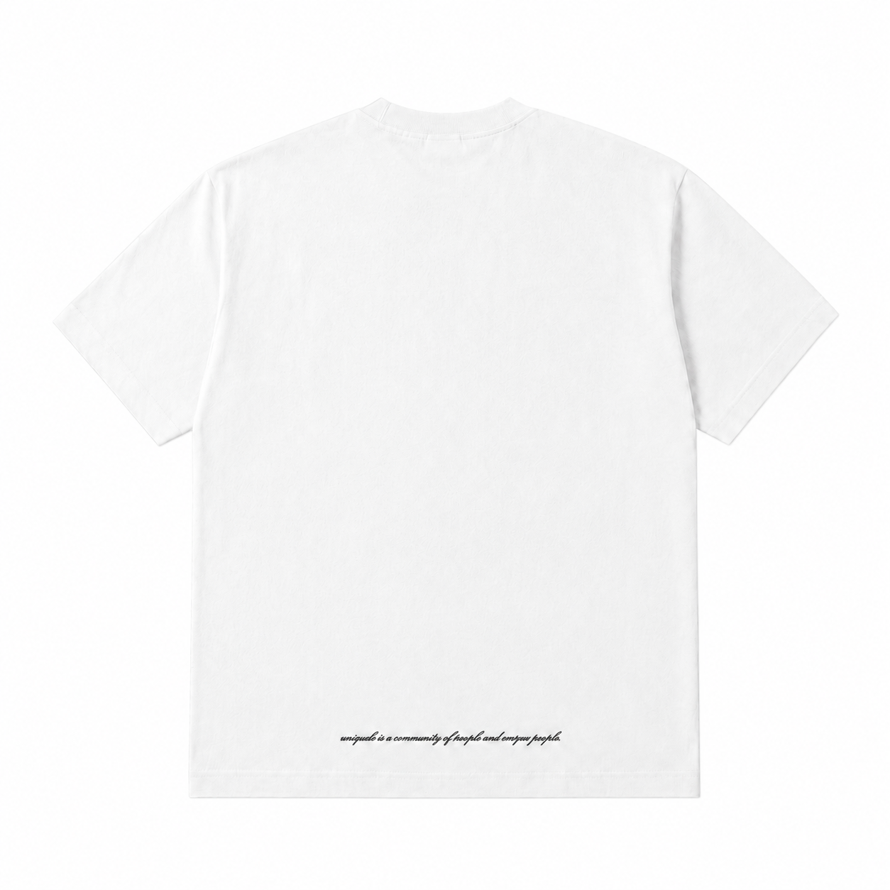 【ご予約商品】uniquele クルーネック Tシャツ Made in USA 6.5oz ST2004 ホワイト×ブラック