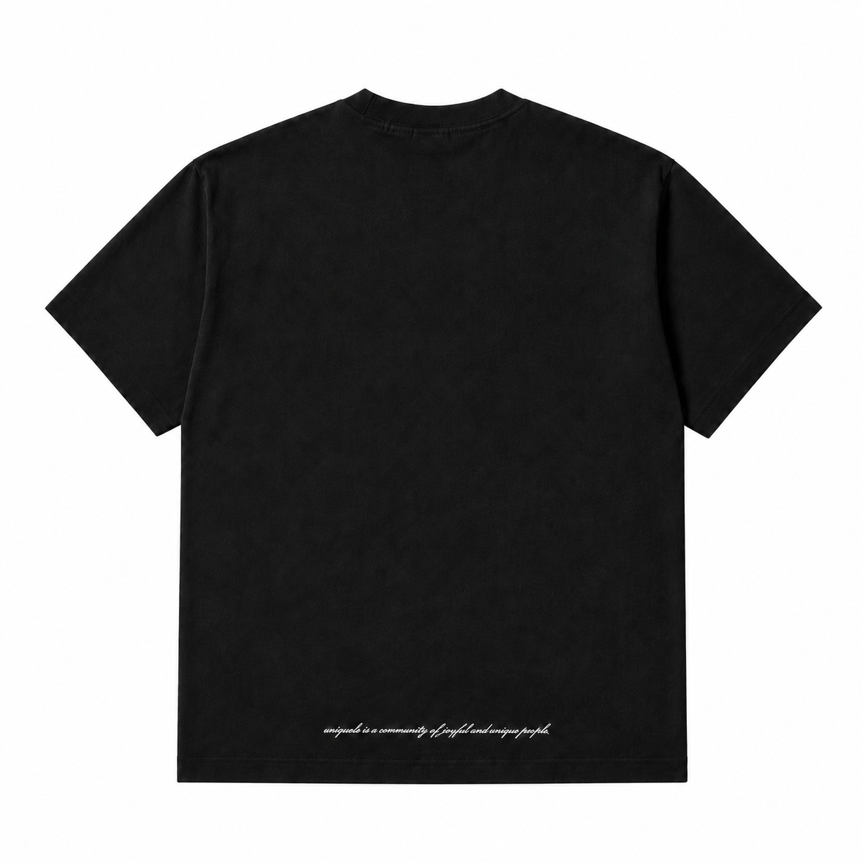 【ご予約商品】uniquele クルーネック Tシャツ Made in USA 6.5oz ST2004 ブラック×ホワイト