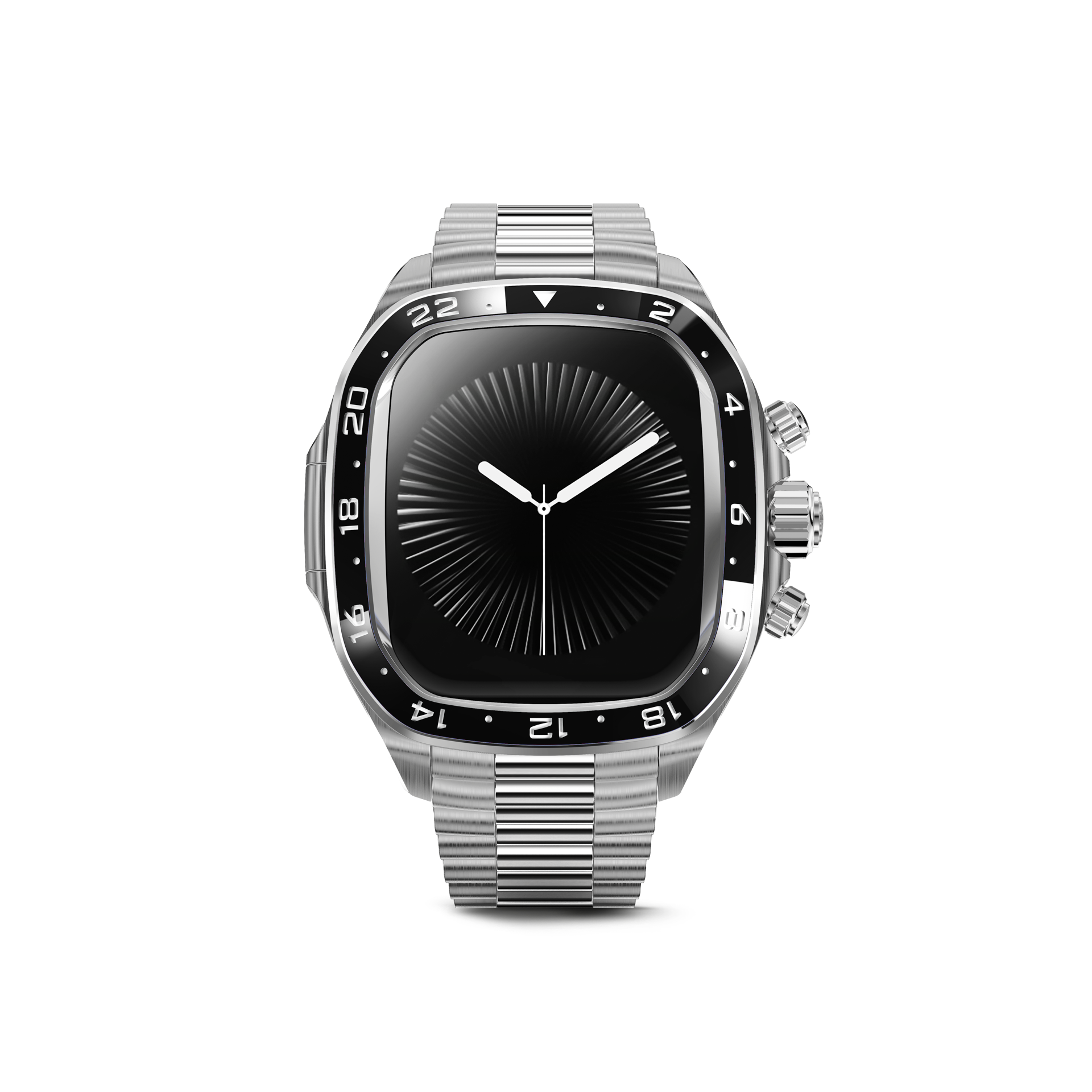 GOLDEN CONCEPT ゴールデンコンセプト Apple Watch Case - CRCS46 Silver/Black