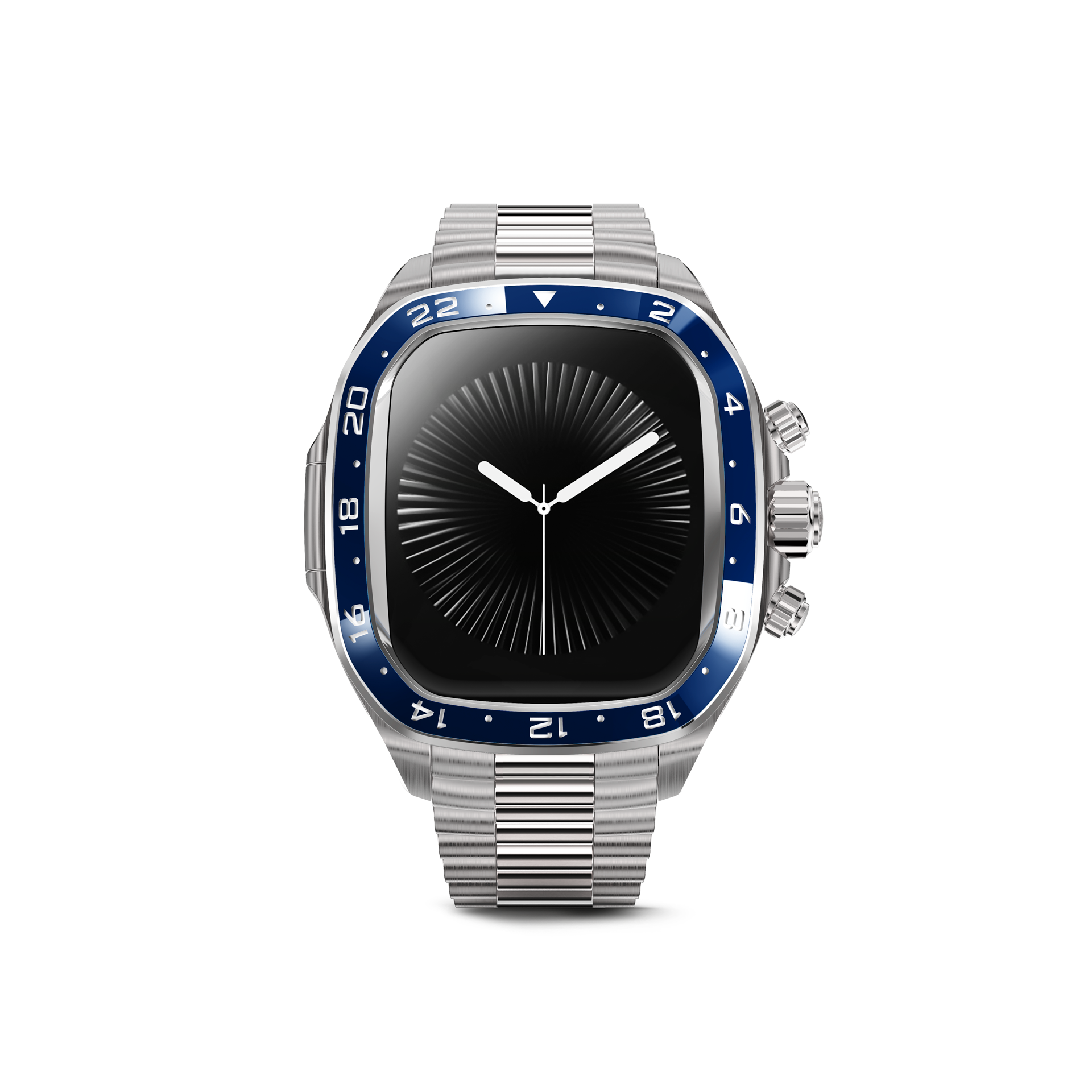 GOLDEN CONCEPT ゴールデンコンセプト Apple Watch Case - CRCS46 Silver/Blue
