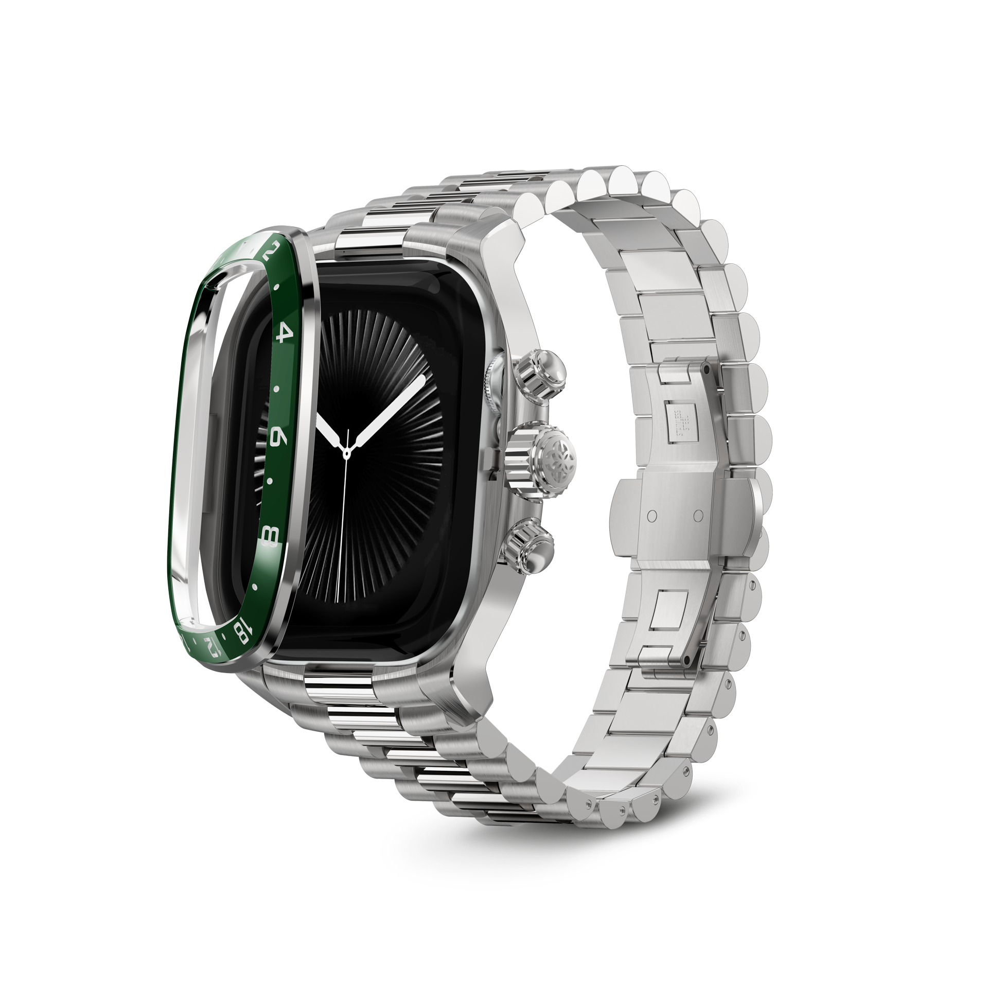 GOLDEN CONCEPT ゴールデンコンセプト Apple Watch Case - CRCS46 Silver/Green