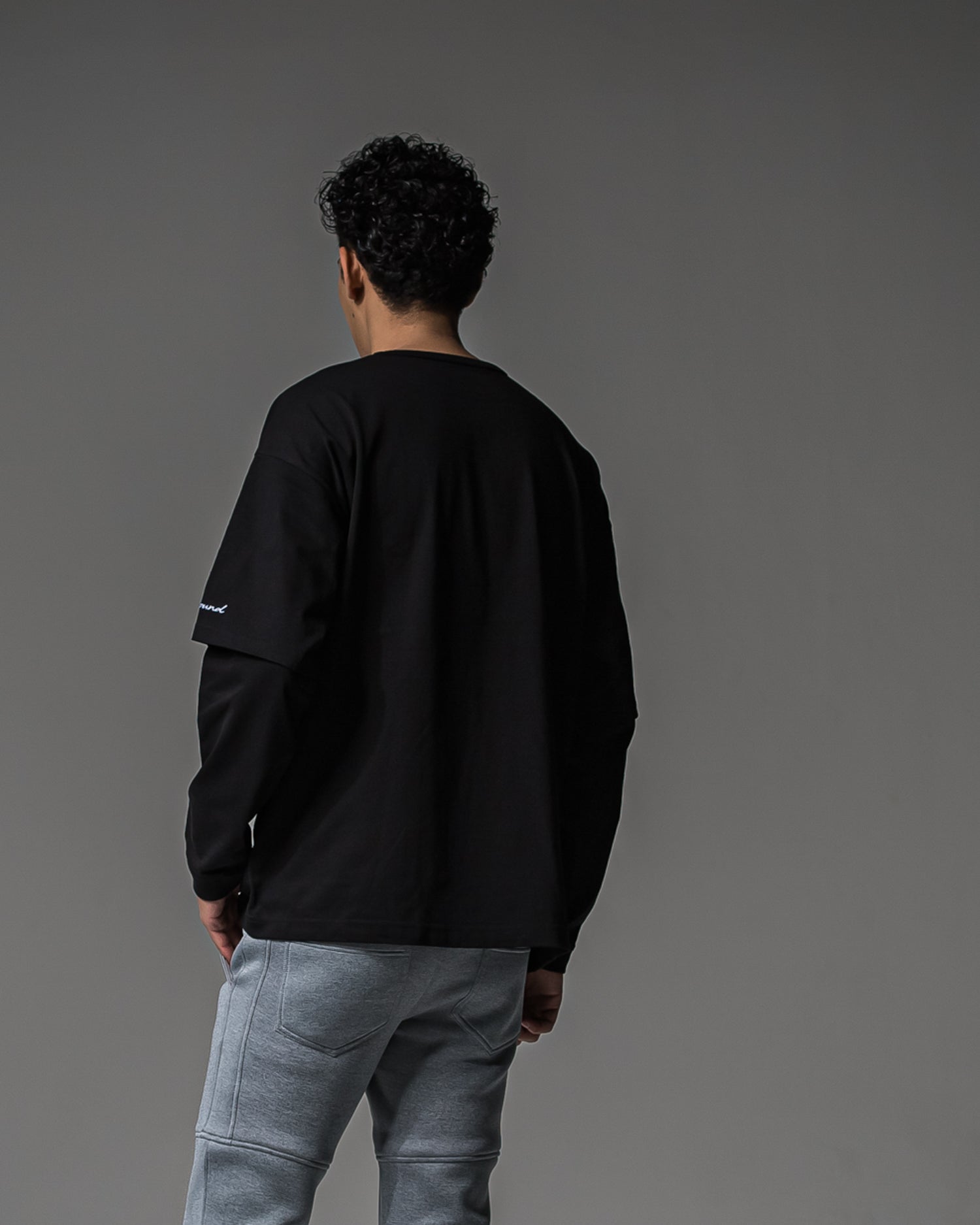 fake layered longsleave RC37-T-004 ロンT  / BLACK