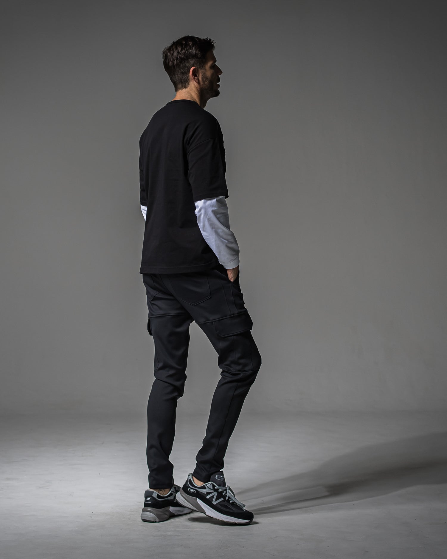 fake layered longsleave RC37-T-004 ロンT  / BKWH