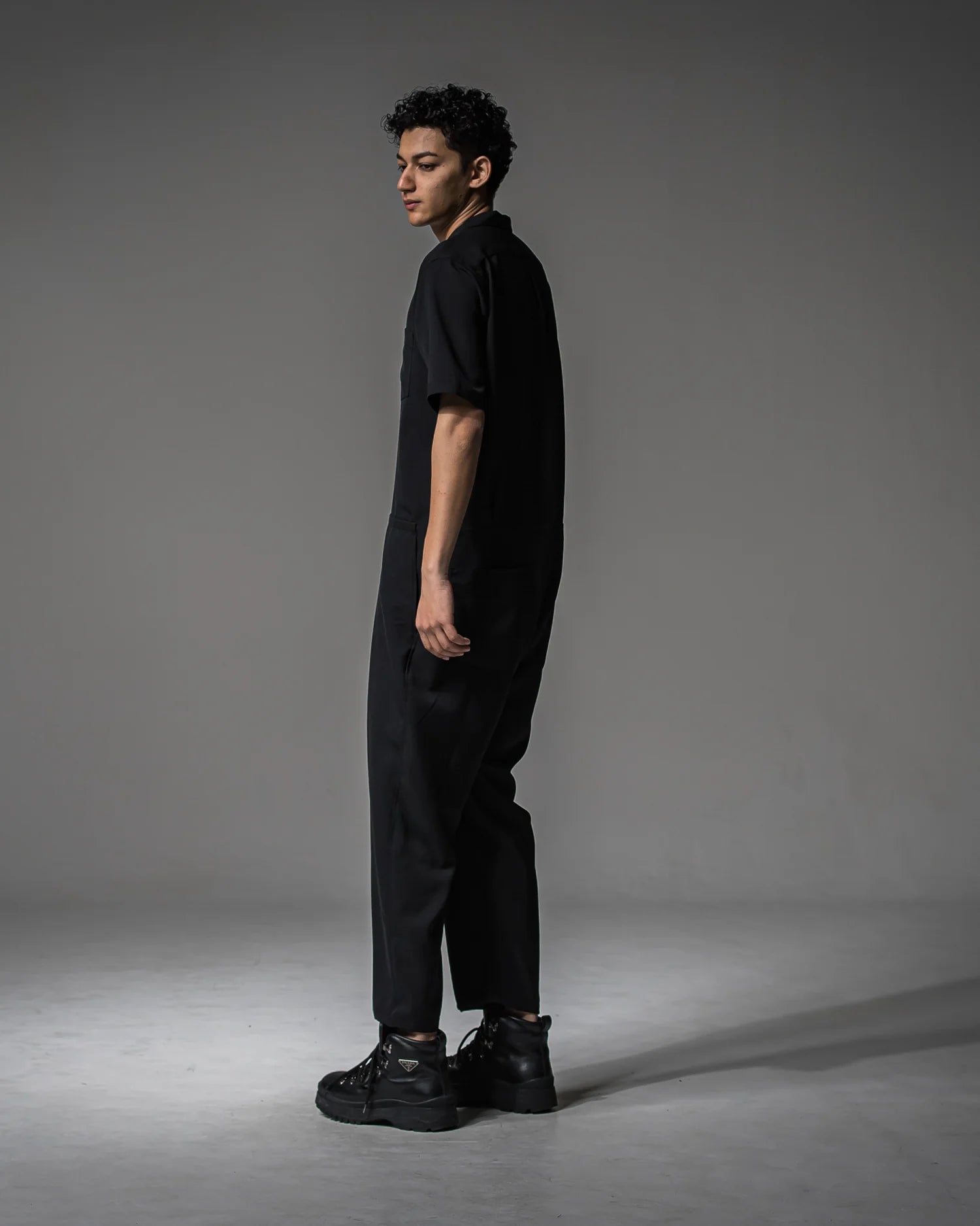rage twill half all in one BLACK