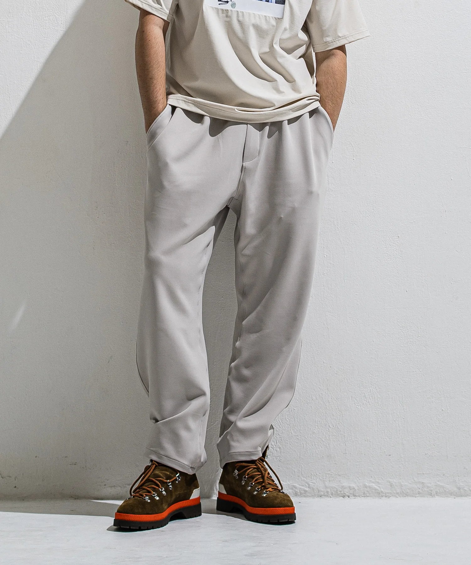 Emilio DB WIDE PANTS GREYGE