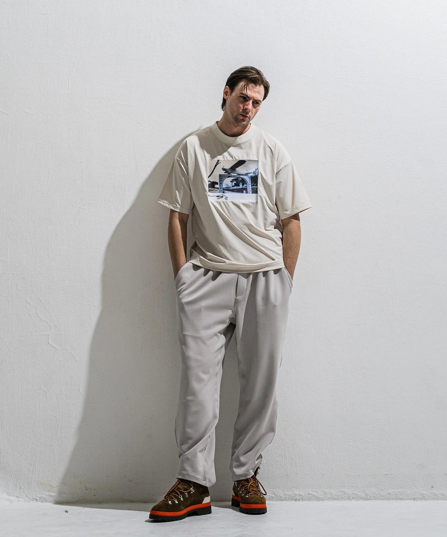 Emilio DB WIDE PANTS GREYGE