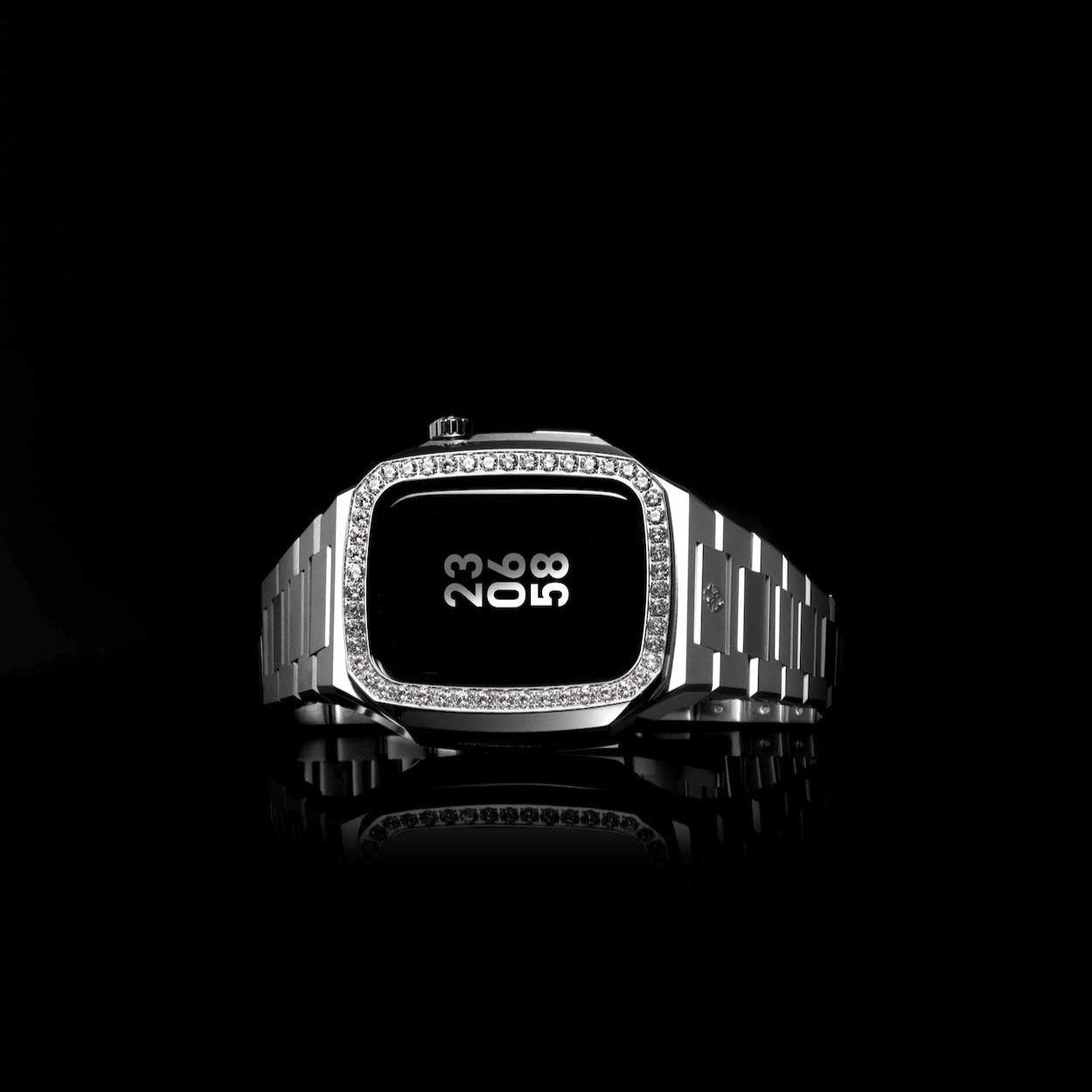 GOLDEN CONCEPT ゴールデンコンセプト Apple Watch Case - EVD45 - Silver シルバー