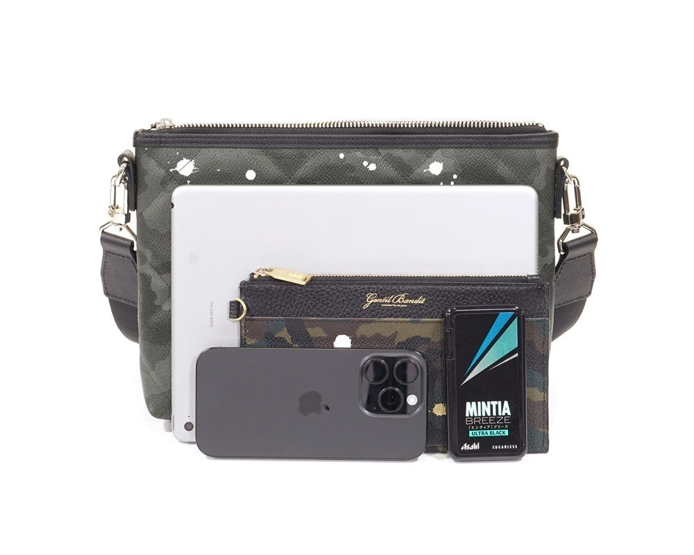 GENTIL BANDIT キルティングクロスボディ ブラックカモ