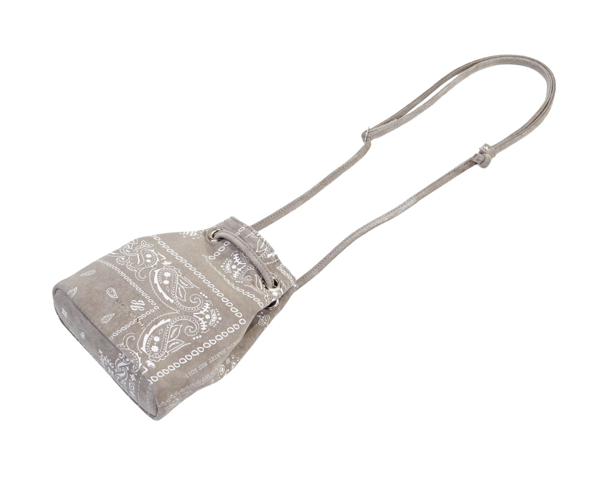 SUEDE DRAWSTRING MINI BAG
