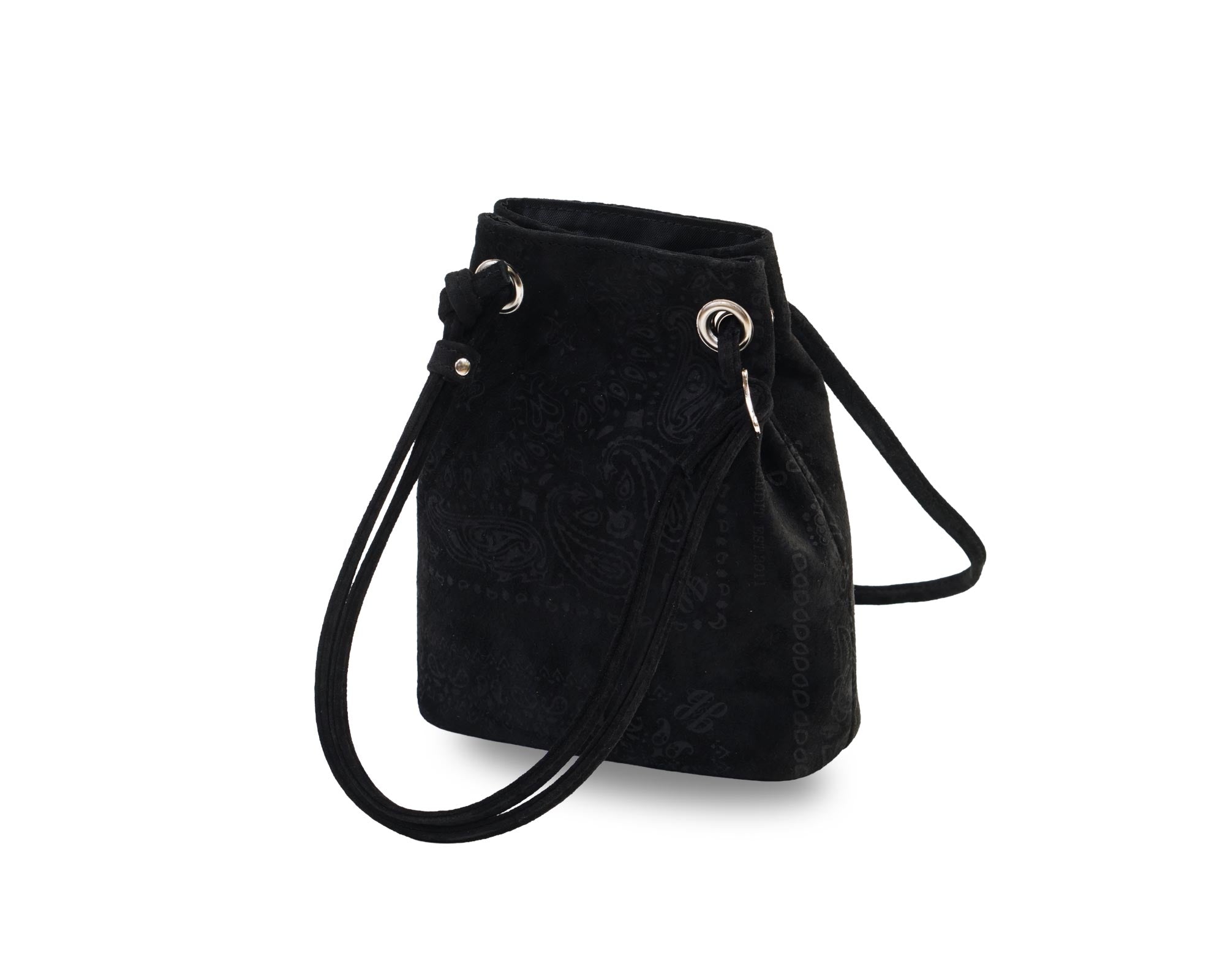 SUEDE DRAWSTRING MINI BAG