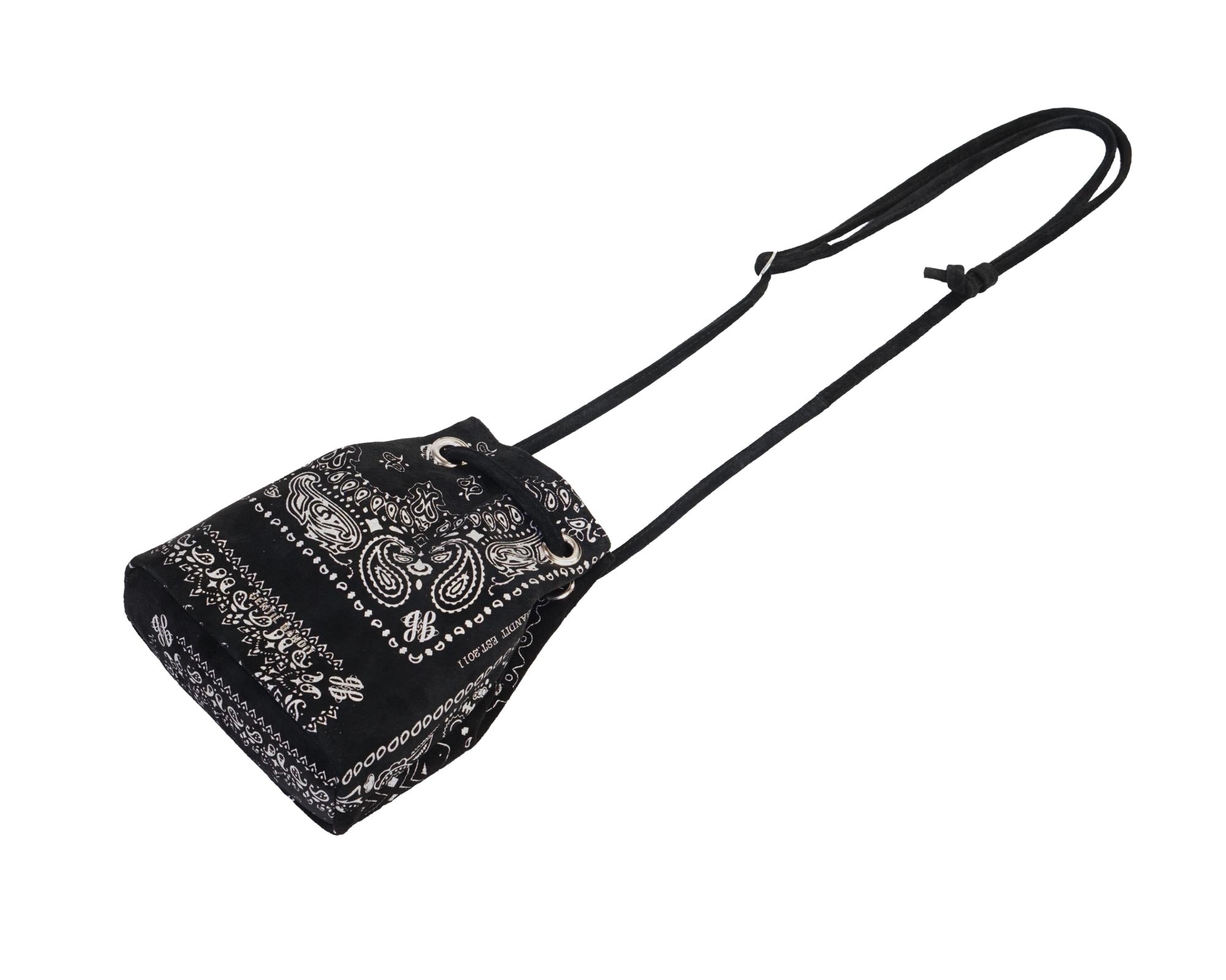 SUEDE DRAWSTRING MINI BAG