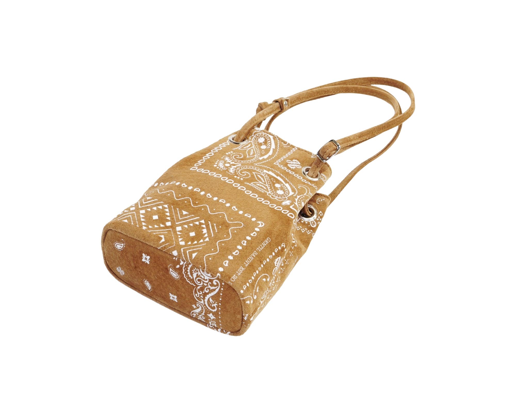 SUEDE DRAWSTRING MINI BAG