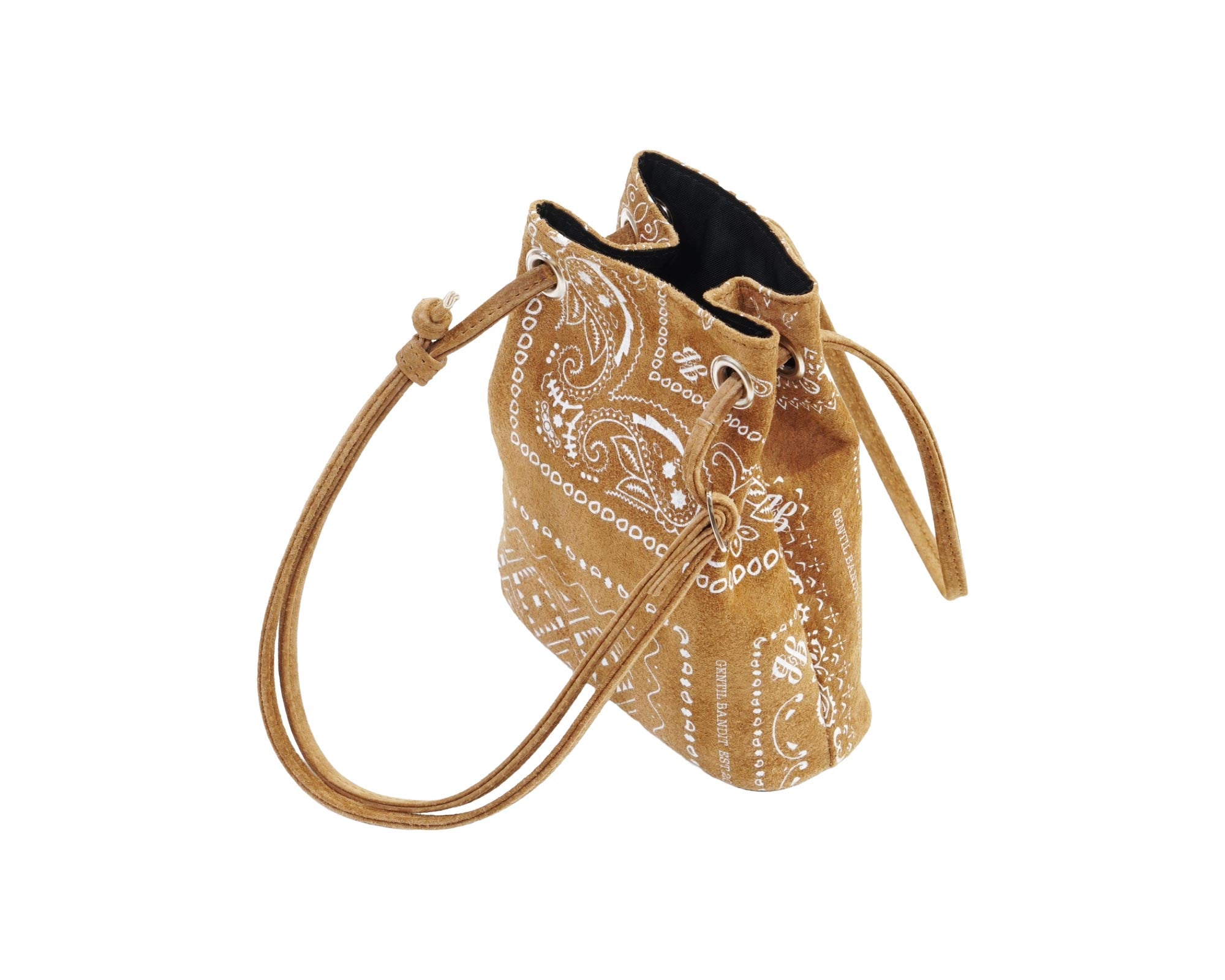 SUEDE DRAWSTRING MINI BAG