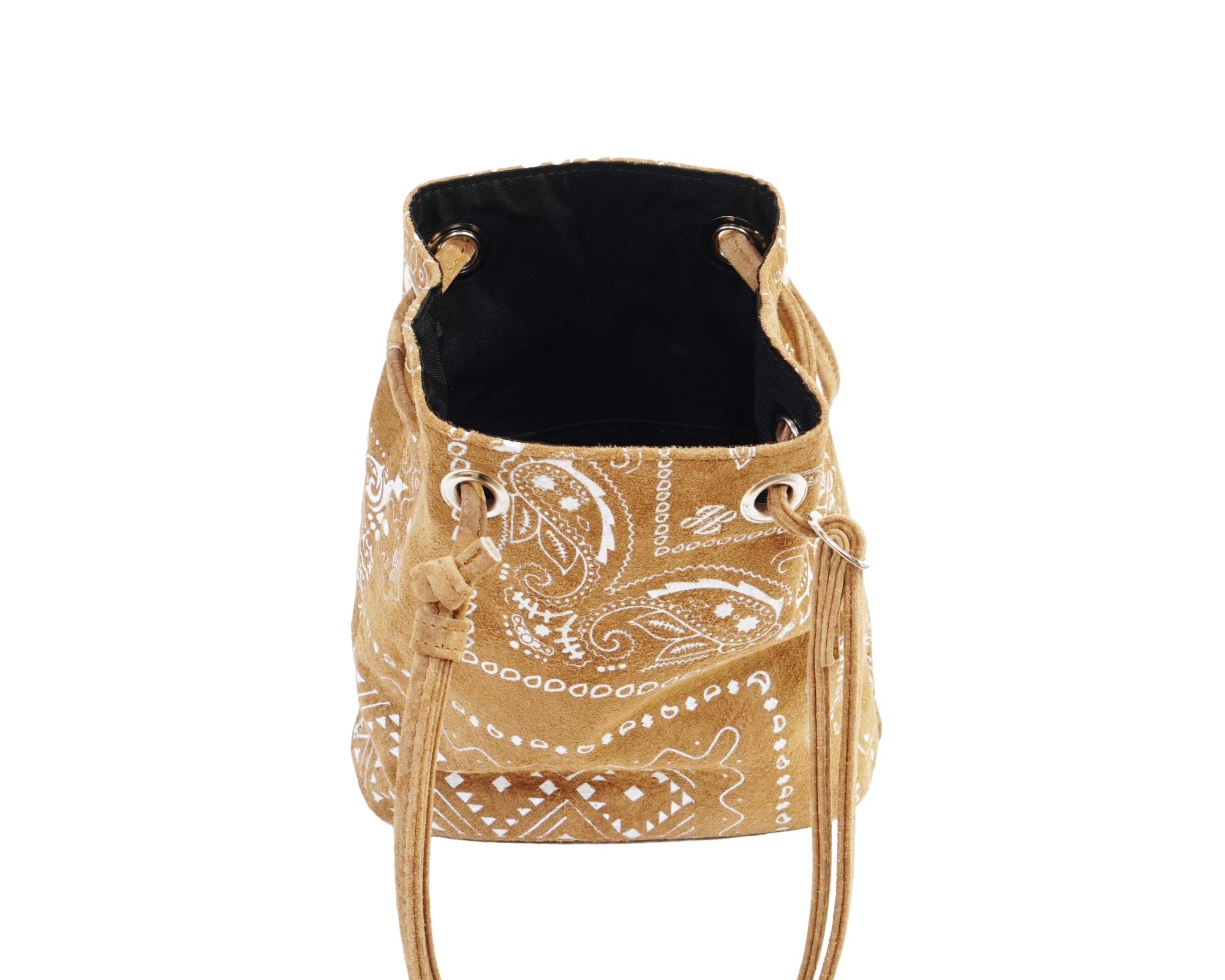 SUEDE DRAWSTRING MINI BAG