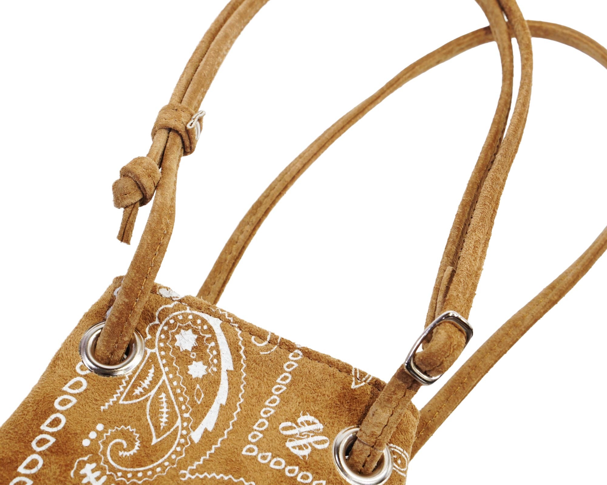 SUEDE DRAWSTRING MINI BAG