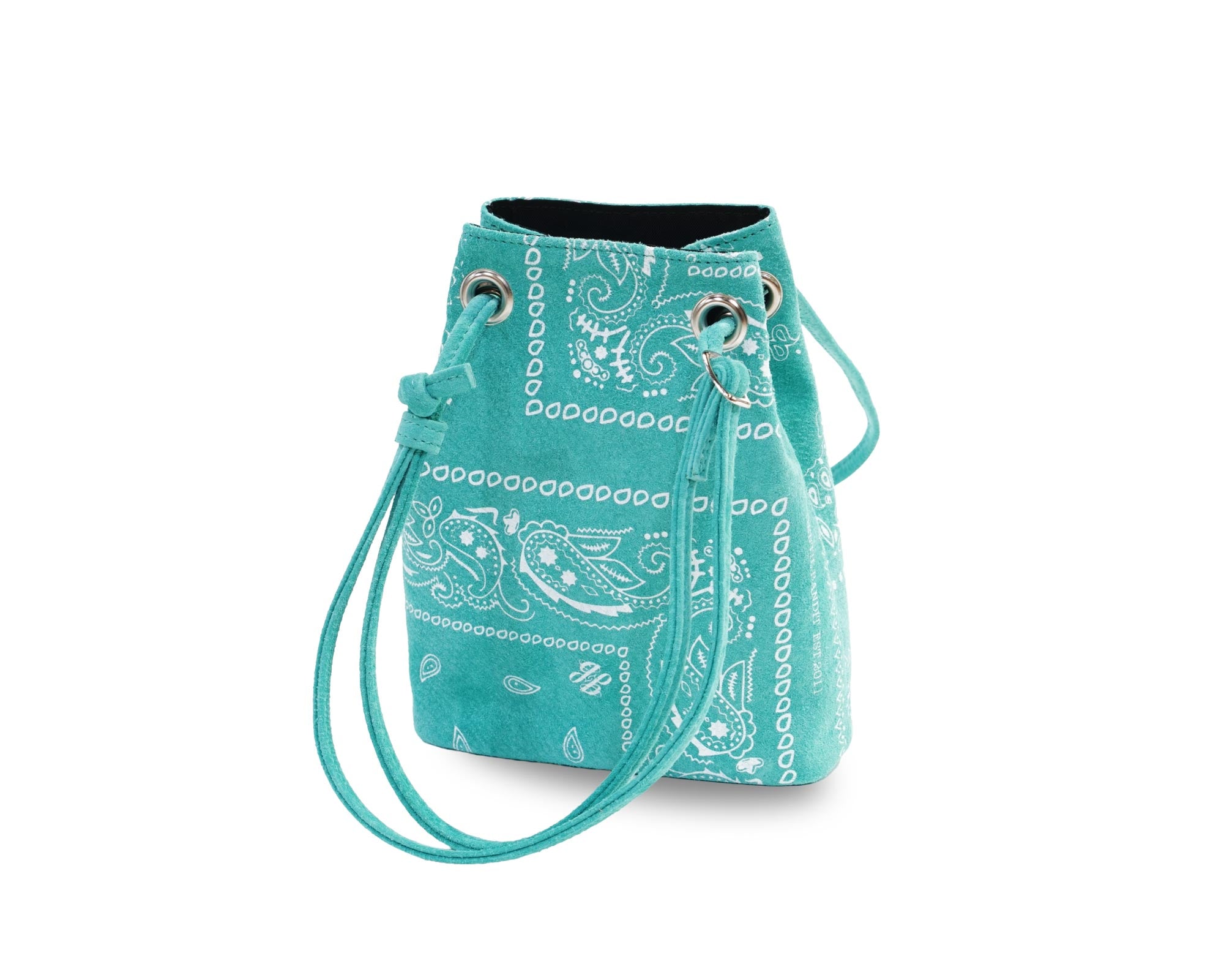SUEDE DRAWSTRING MINI BAG