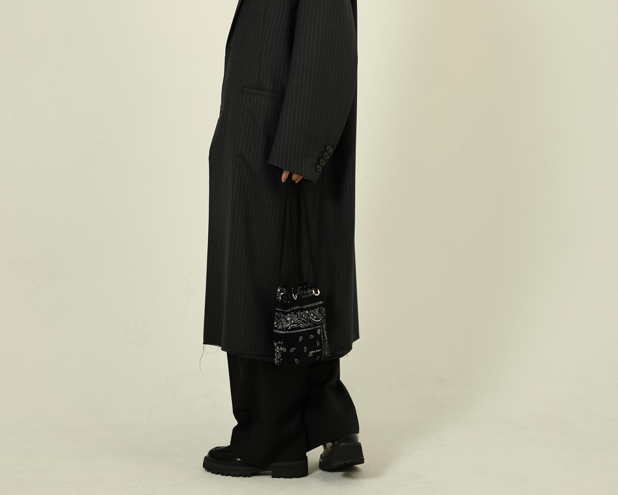 SUEDE DRAWSTRING MINI BAG