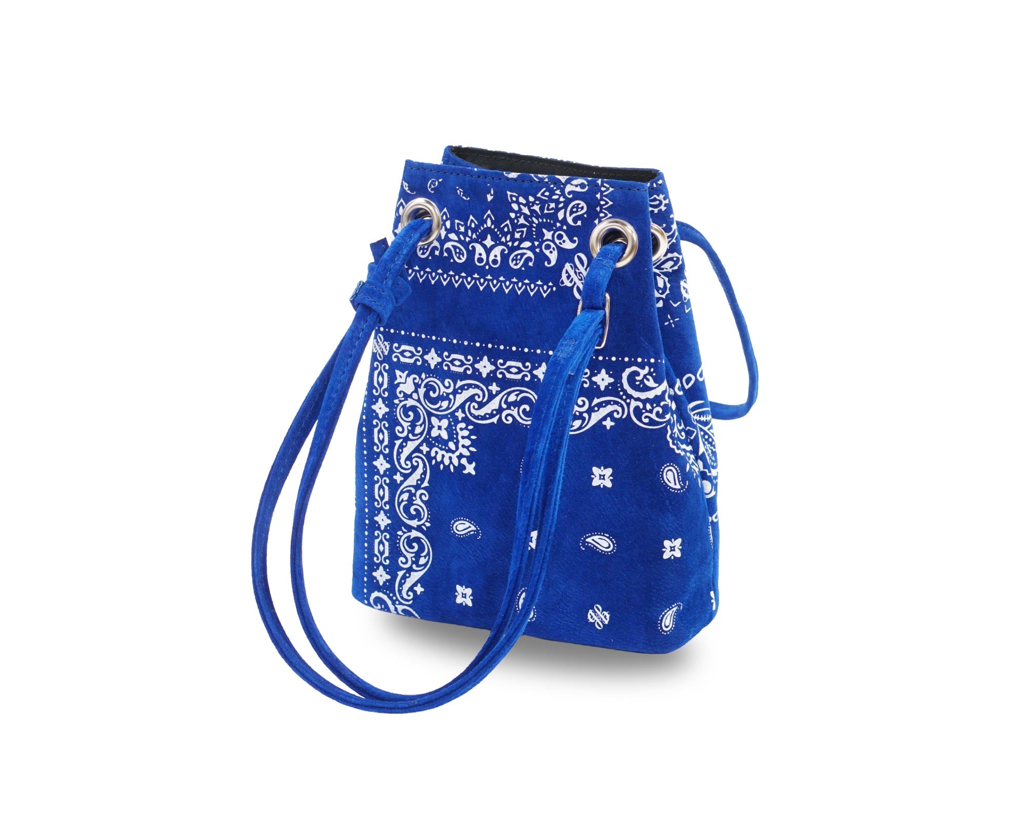 SUEDE DRAWSTRING MINI BAG