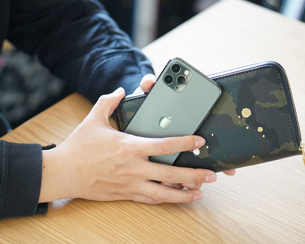 GENTIL BANDIT ジャンティバンティ ラウンドジップロングウォレット カーキカモ