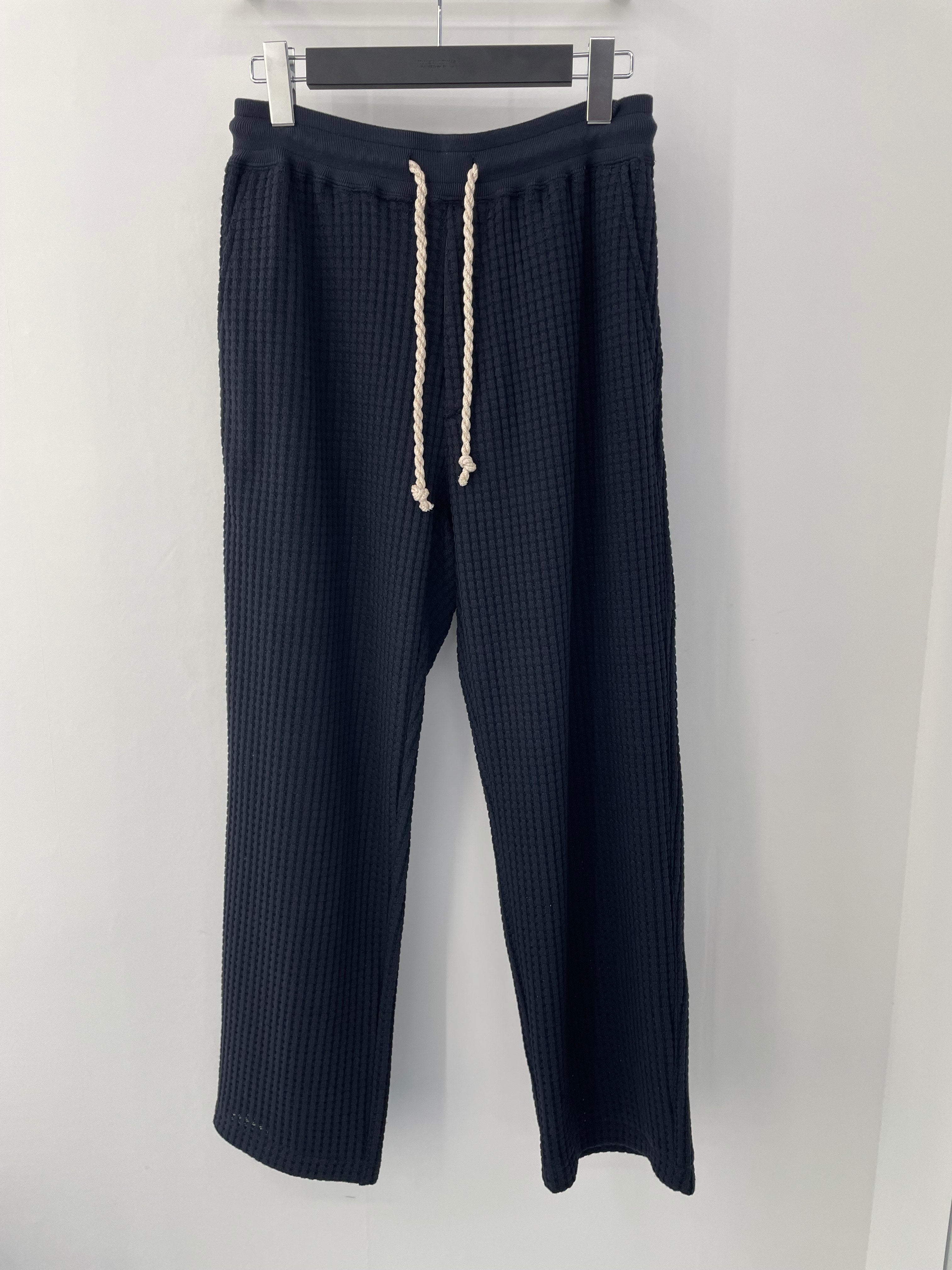 BIG WAFFLE STRAIGHT PANTS NAVY