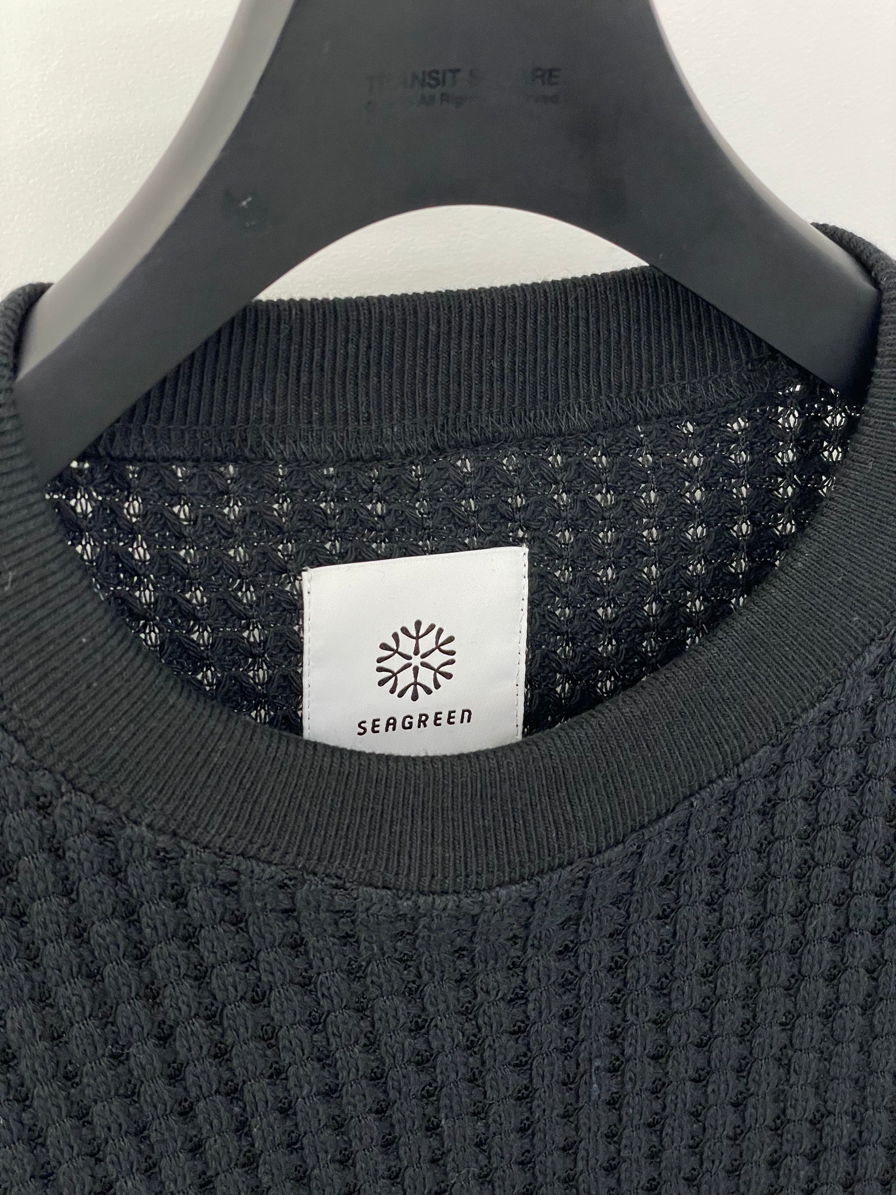 BIG WAFFLE PULLOVER BLACK