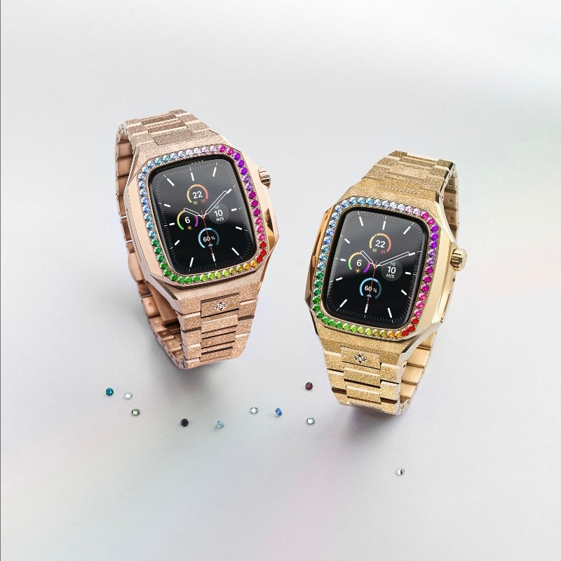 GOLDEN CONCEPT ゴールデンコンセプト Apple Watch Case - EVF41 - RAINBOW Rose Gold ローズゴールド レインボー
