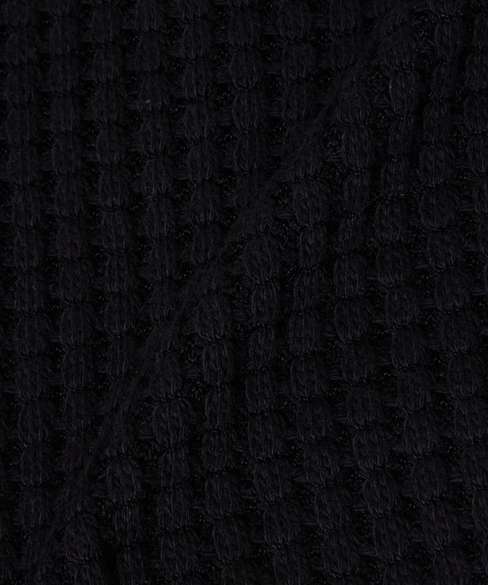 SEAGREEN BIG WAFFLE RELAX HOODIE