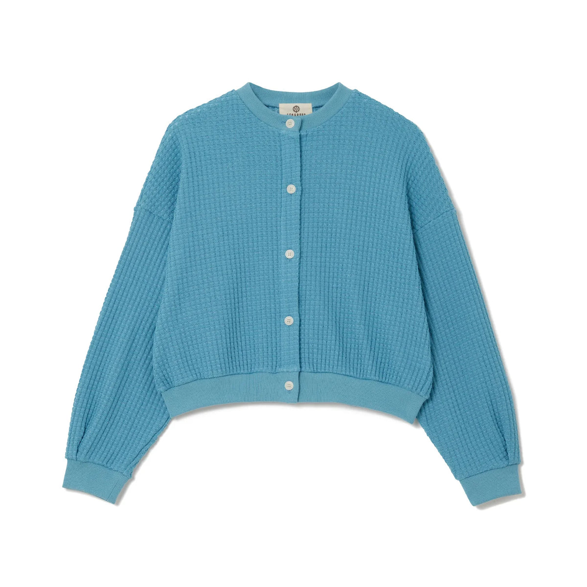 日本製　sea green ショールカラー　カーディガン　ビッグ　ワッフル SEAGREEN（シーグリーン）の「SEA GREEN / ワッフル ショール