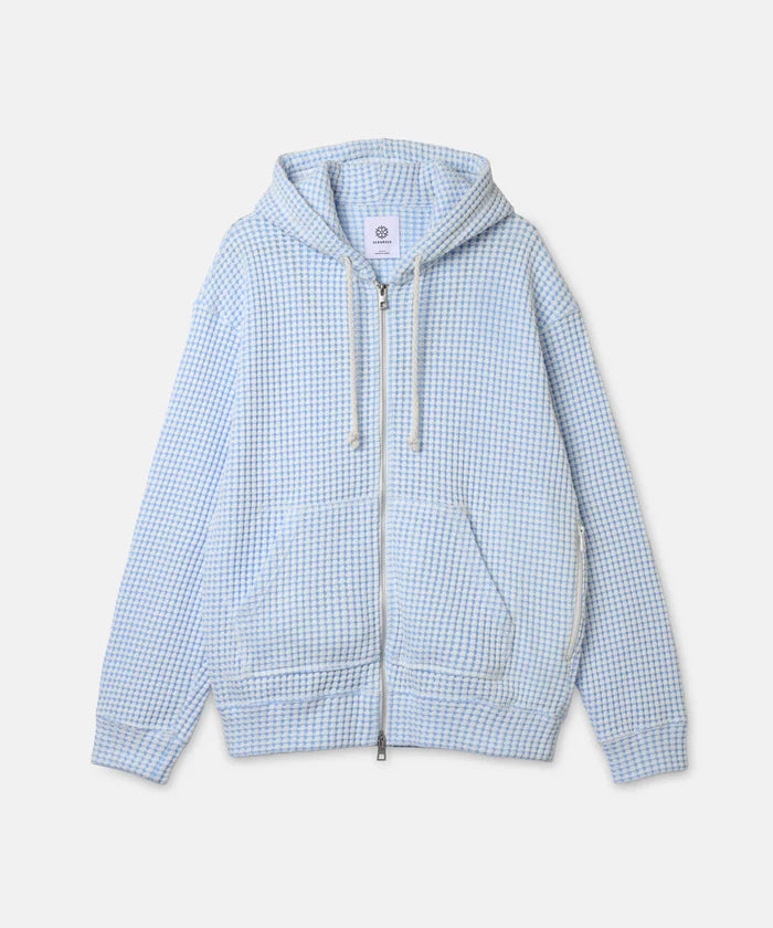 SEAGREEN BIG WAFFLE RELAX HOODIE