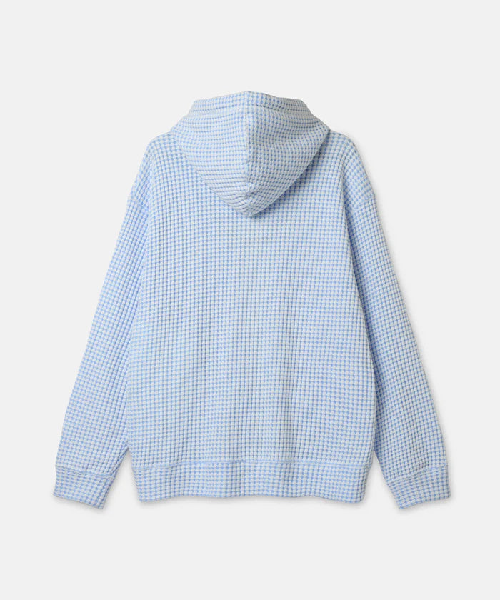 SEAGREEN BIG WAFFLE RELAX HOODIE