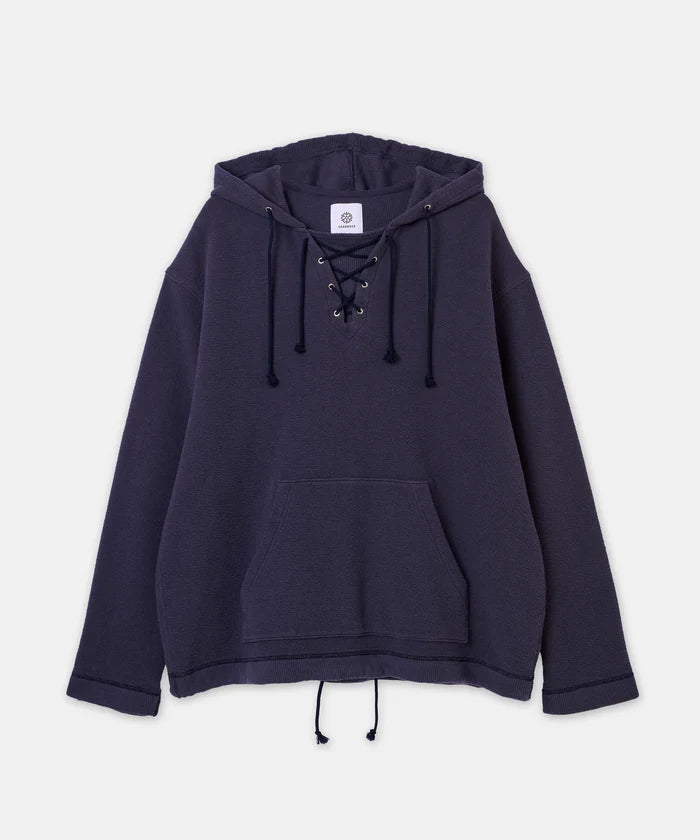SEAGREEN CRATER LACEUP HOODIE