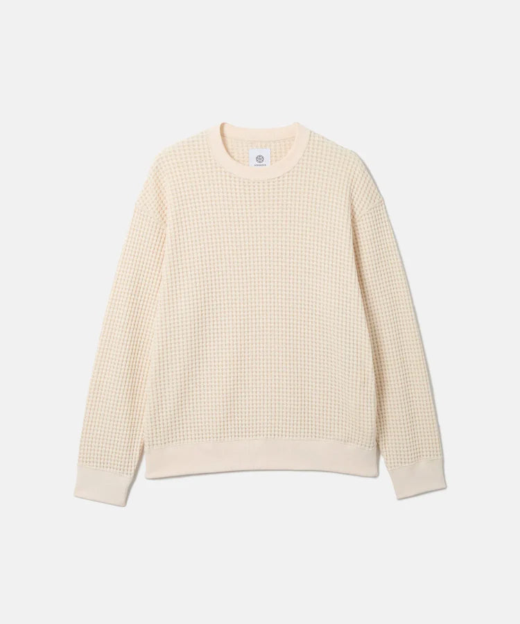 BIG WAFFLE PULLOVER CREAM