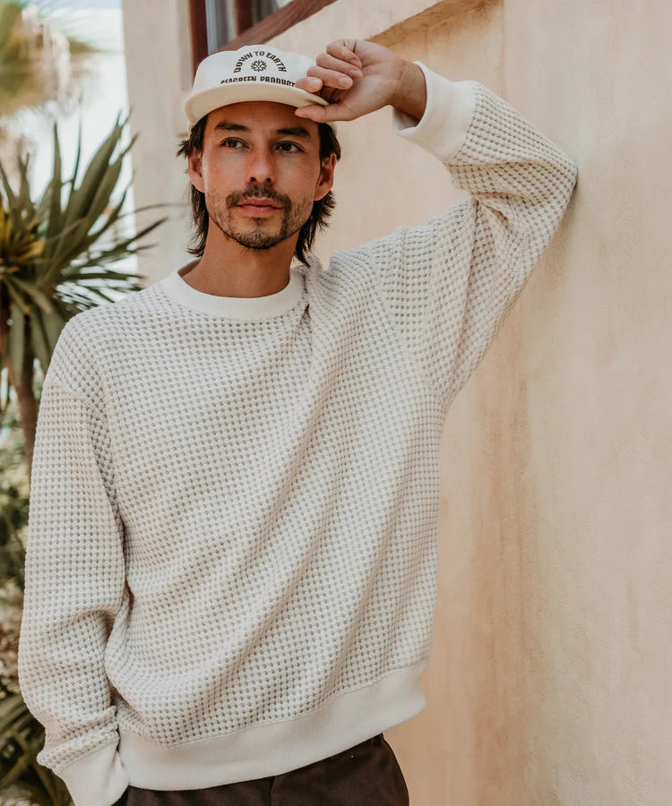 BIG WAFFLE PULLOVER CREAM
