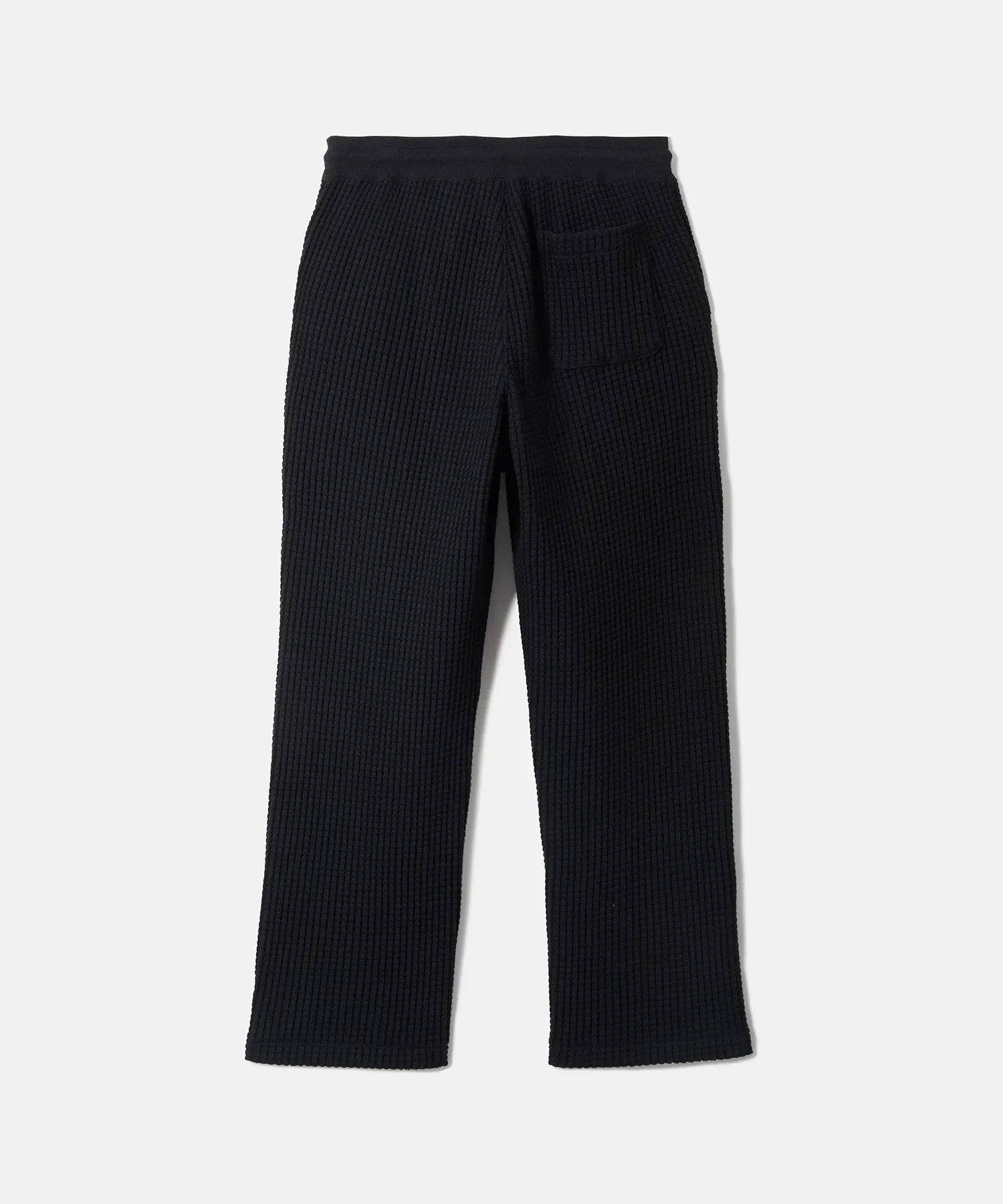 BIG WAFFLE STRAIGHT PANTS BLACK