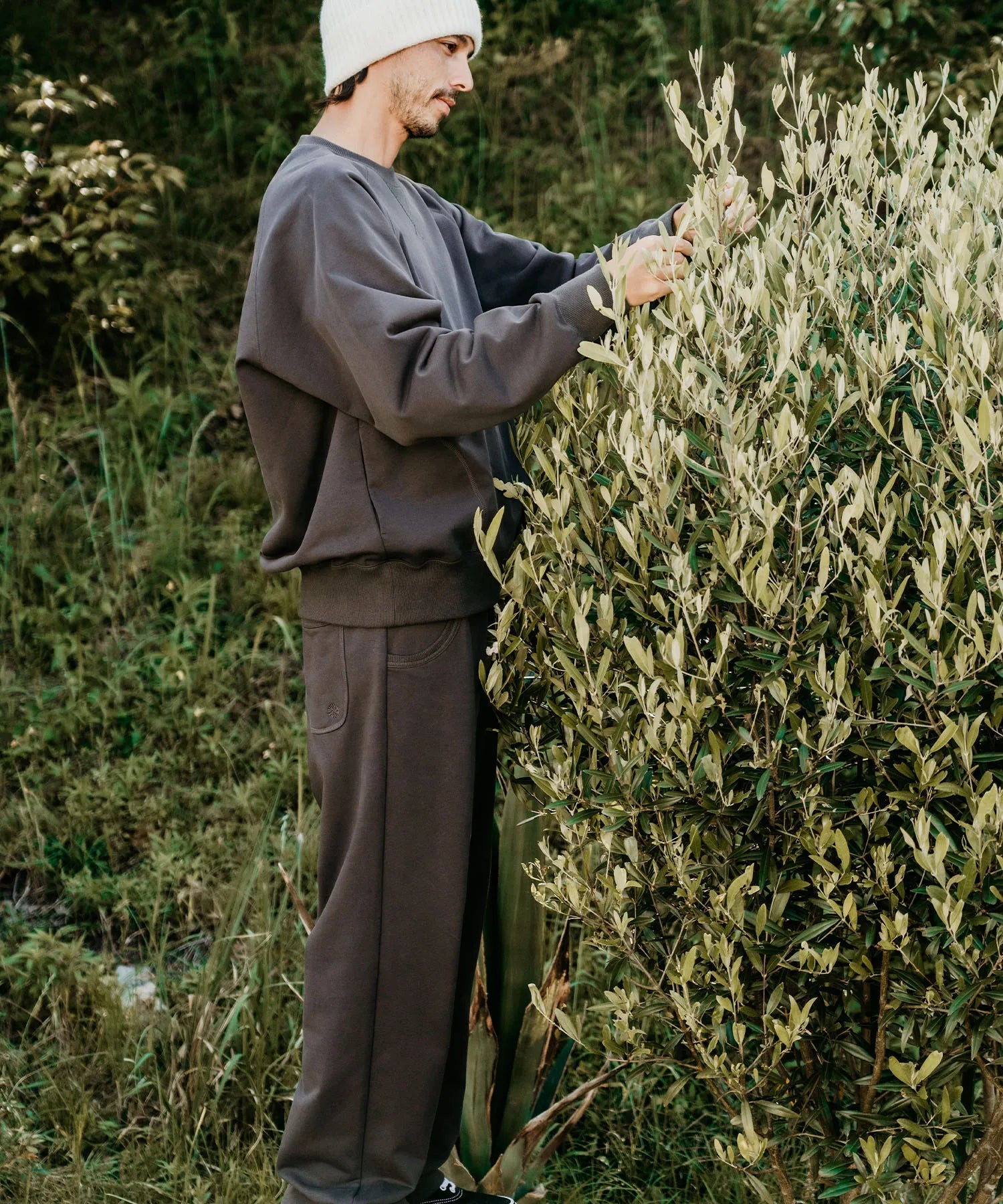 OG FRENCH TERRY STRAIGHT PANTS BLACK