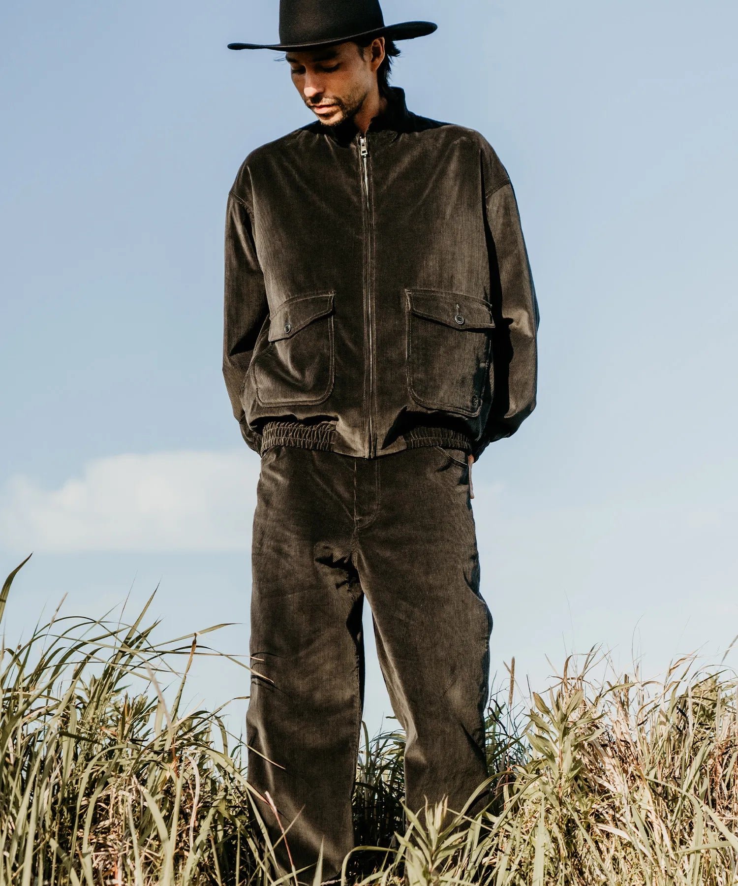 OG CORDUROY LOOSE PANTS BLACK
