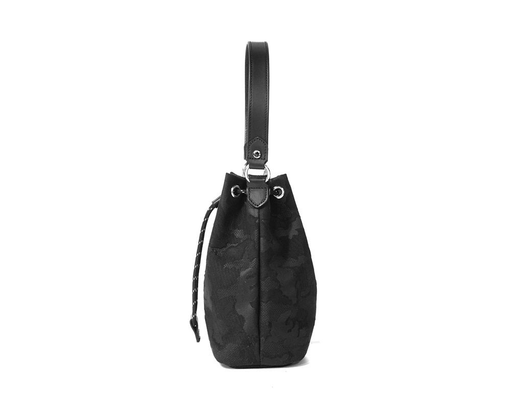 GENTIL BANDIT (LABEL NOIR) キャンバス巾着バッグ BLACK