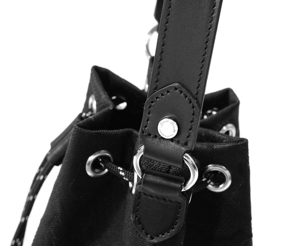 GENTIL BANDIT (LABEL NOIR) キャンバス巾着バッグ BLACK