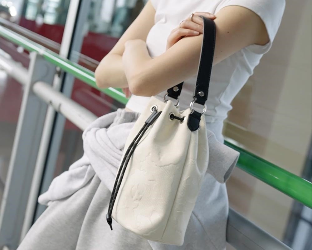 GENTIL BANDIT (LABEL NOIR) キャンバス巾着バッグ OFF WHITE