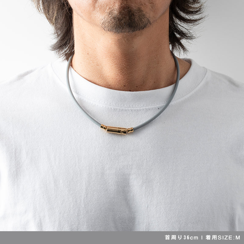 BANDEL バンデル NEUTRAL ニュートラル Grey×Gold 磁気ネックレス HLCNN Grey×Gold